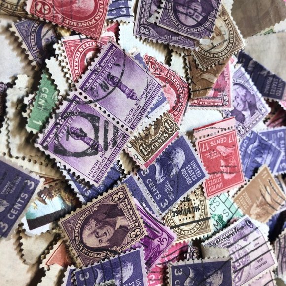 Vintage 1920s-1940s USA Postage Stamps x30, Used, ephemera collector lot mix gra - Picture 5 of 7